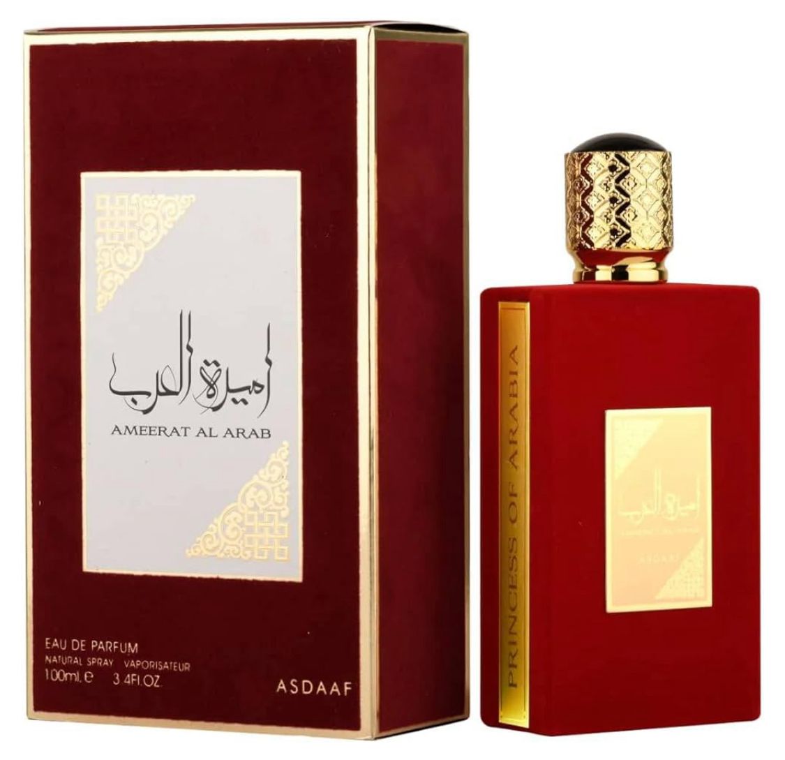 Asdaaf Ameerat Al Arab Eau de Parfum Spray Unisex, 3.4 Ounce