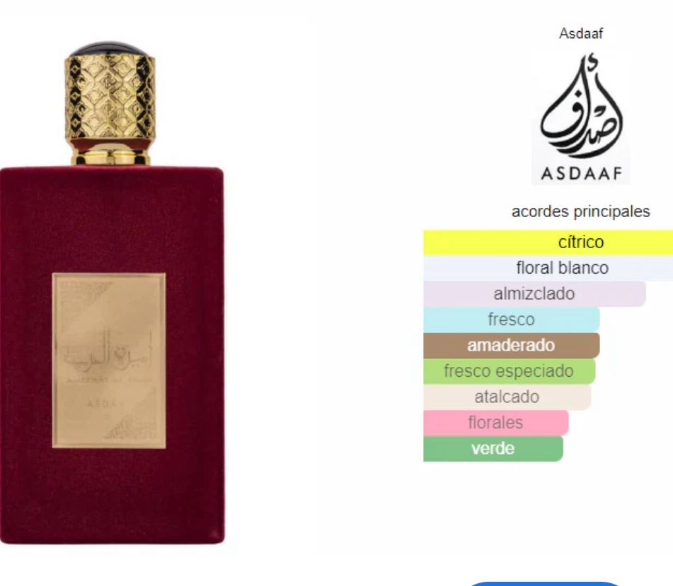 Asdaaf Ameerat Al Arab Eau de Parfum Spray Unisex, 3.4 Ounce