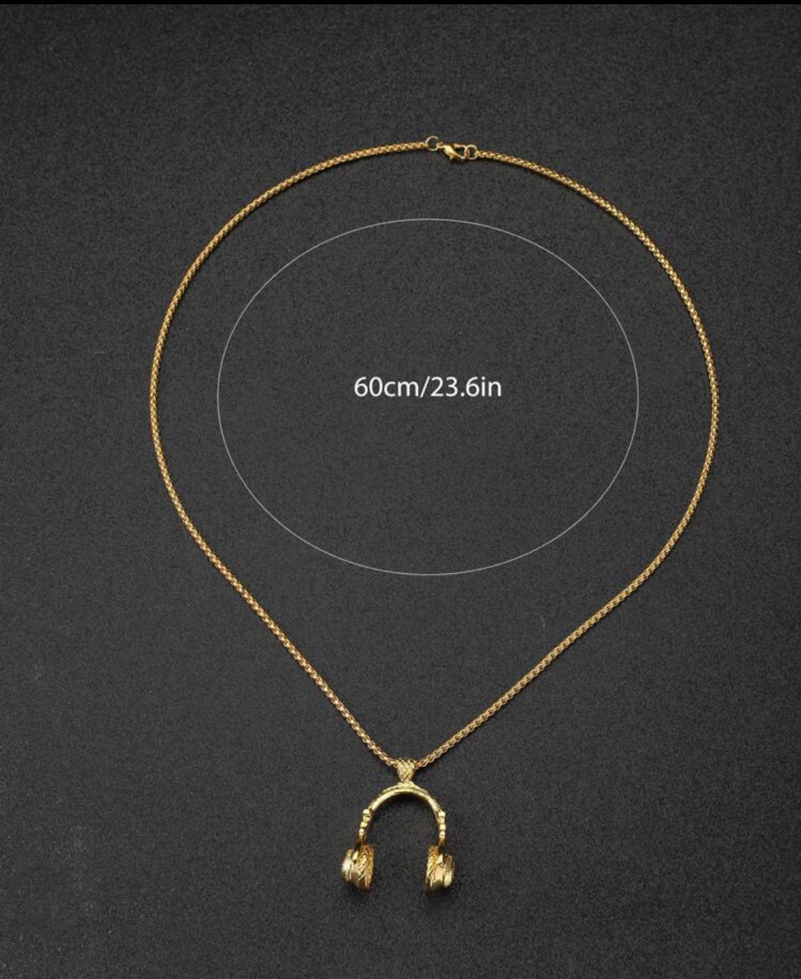 Headphone Pendant Necklace Unisex