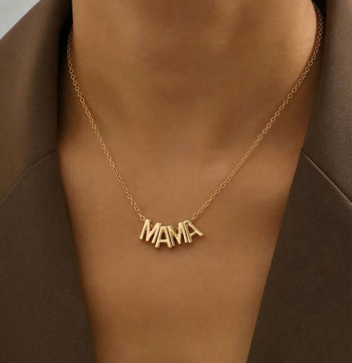 Mothers Day Fashion Necklace yellow “Mama”