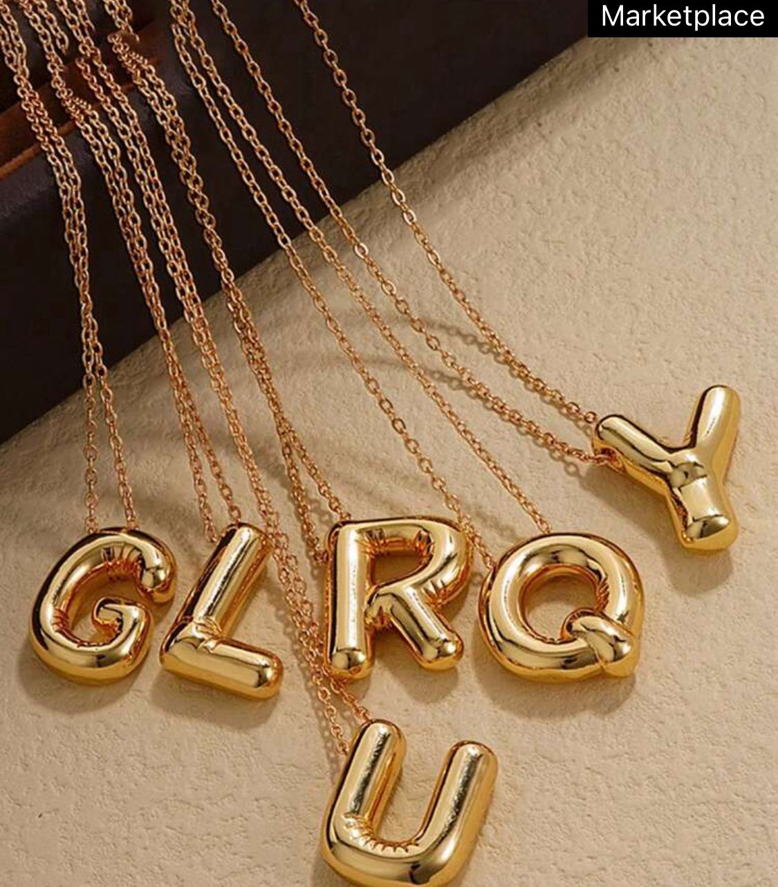 Bubble Alphabet Necklace Letter “A” Fashion